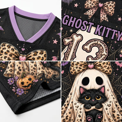 Chaotic Club Preppy Ghost Coquette Ghost Bow Mesh Jersey