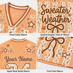 Chaotic Club Striped Fall Autumn Fall Leaves Thanksgiving Mesh Jersey