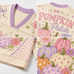 Chaotic Club Retro Pumpkin Patch Preppy Autumn Long Sleeve Jersey