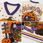 Chaotic Club Purple Halloweentown Trendy Fall Long Sleeve Jersey