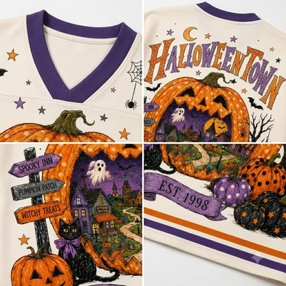 Chaotic Club Purple Halloweentown Trendy Fall Long Sleeve Jersey