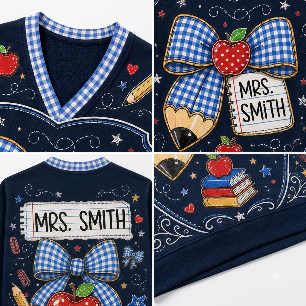 Chaotic Club Teacher Blue Apple Long Sleeve Jersey