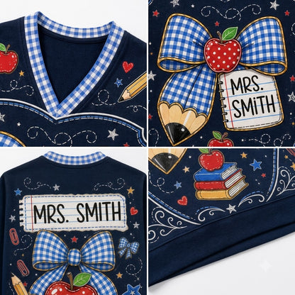 Chaotic Club Teacher Blue Apple Long Sleeve Jersey