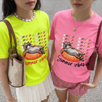 ChaoticClub Summer Vibes Raccoon Neon T-Shirt