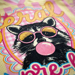 ChaoticClub Feral Raccoon Bubblegum Striped Mesh Jersey