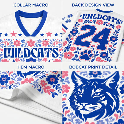 ChaoticClub Floral School Spirit Personalized Mesh Jersey