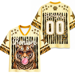 ChaoticClub Glam Tiger Bumblegum Leopard Mesh Jersey – Vintage Tiger Graphic Unisex Breathable Sports Jersey