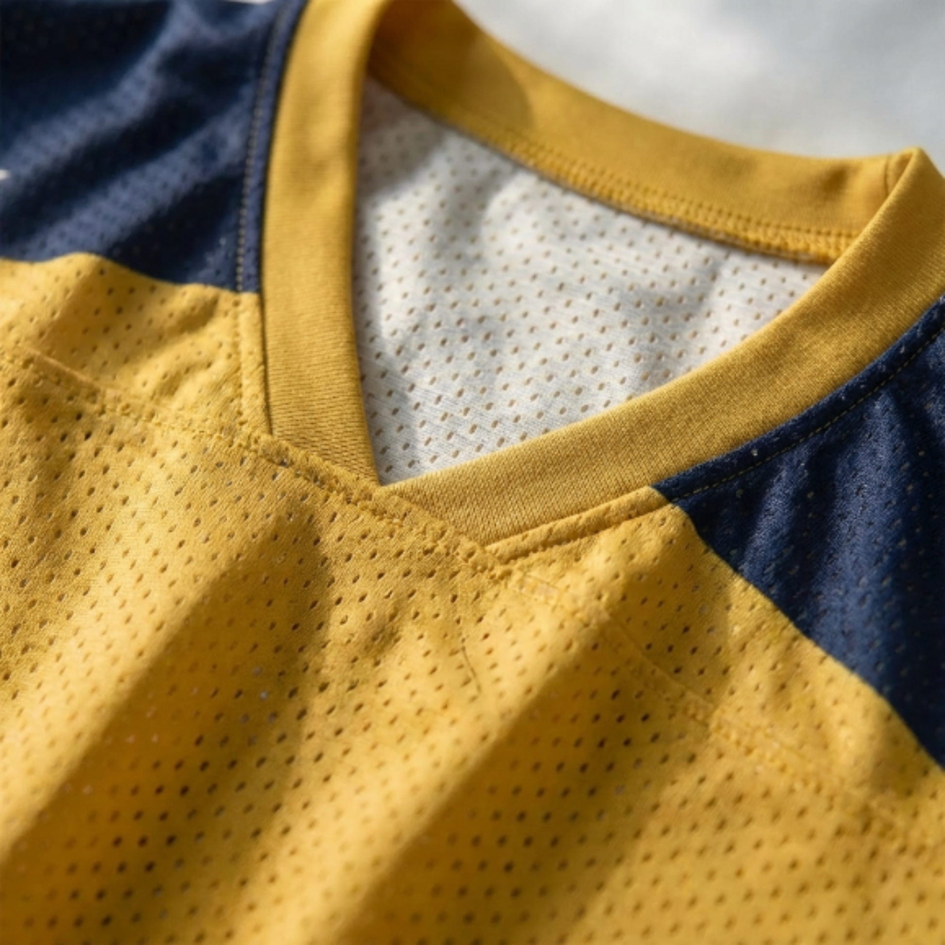 ChaoticClub If You Need Me Don’t Cat Meme Mesh Jersey, vintage athletic oversized jersey on yellow and navy blue breathable mesh featuring a black cat sitting on a chair with "if you need me, don't" funny sarcastic text.