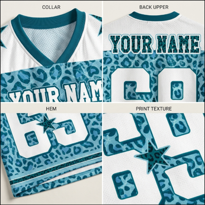 ChaoticClub Leopard Name&Number Personalized Mesh Jersey - Vibrant Graphic Print
