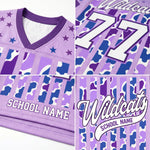 ChaoticClub Mascot School Spirit Striped Personalized Mesh Jersey