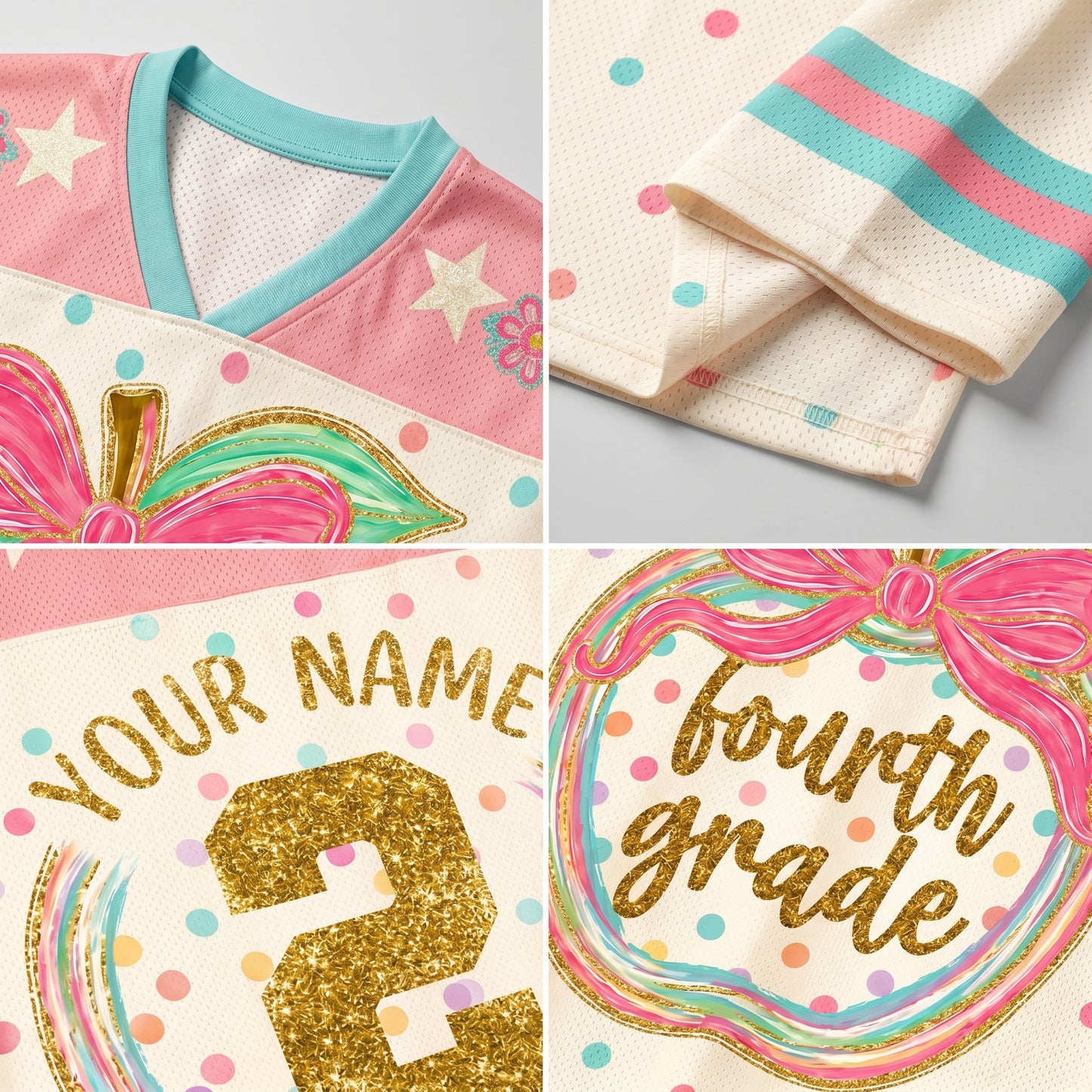 ChaoticClub Preppy Back to School Teacher Apple Mesh Jersey