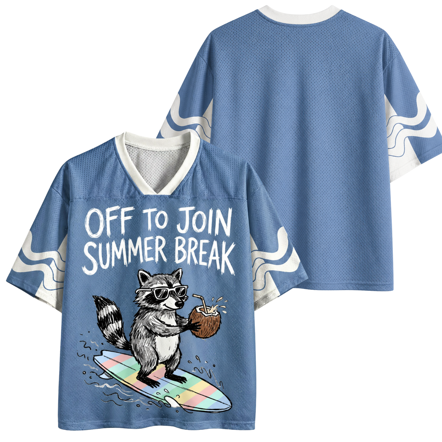 ChaoticClub Off To Join Break Summer Raccoon Mesh Jersey