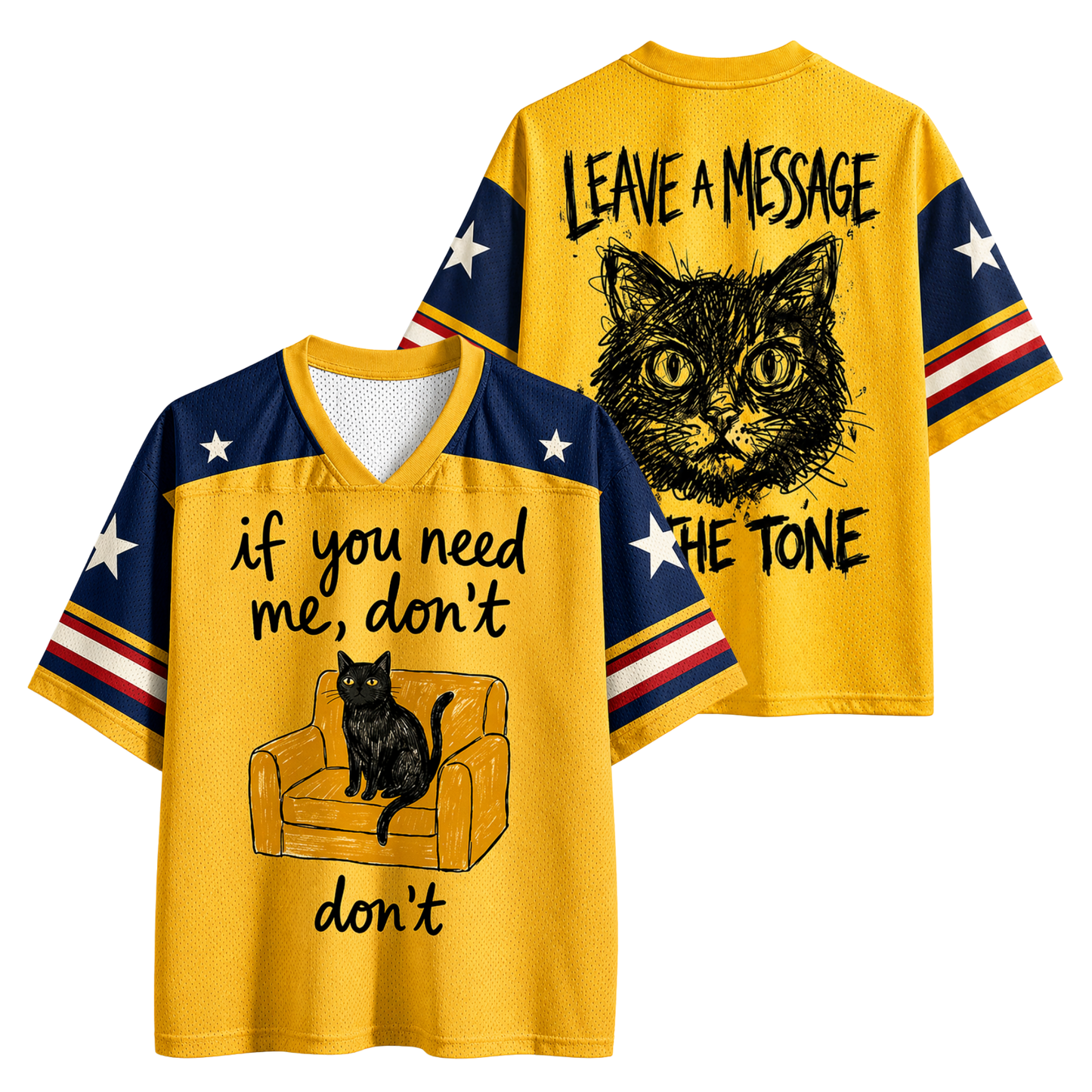 ChaoticClub If You Need Me Don’t Cat Meme Mesh Jersey