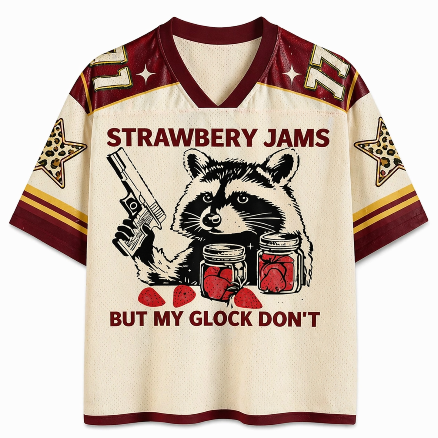 ChaoticClub Strawberry Jams Glock Raccoon Mesh Jersey