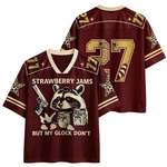 ChaoticClub Strawberry Jams Glock Funny Raccoon Mesh Jersey