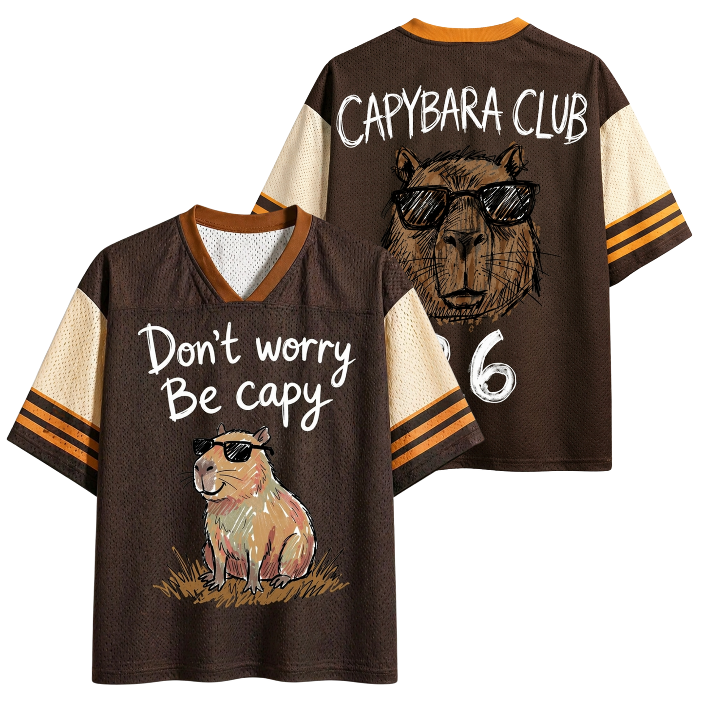 ChaoticClub Don’t Worry Be Capybara Mesh Jersey