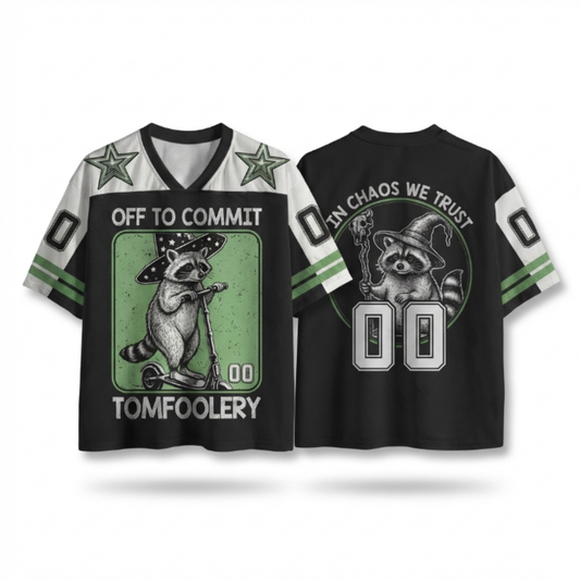 ChaoticClub Off To Commit Tomfoolery Raccoon Mesh Jersey