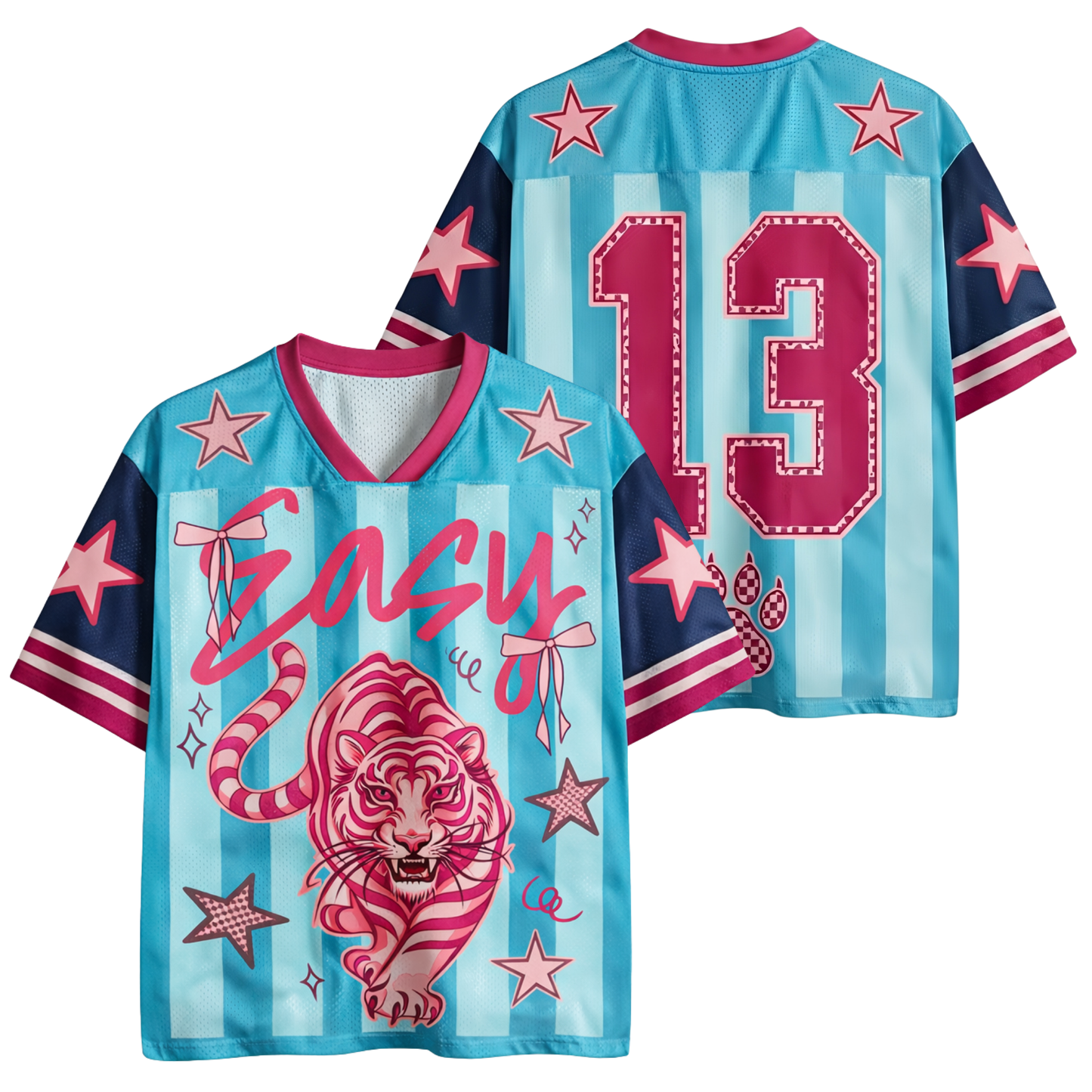 ChaoticClub Striped Easy Tiger Mesh Jersey