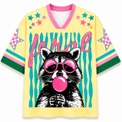 ChaoticClub Striped Feral Summer Raccoon Mesh Jersey