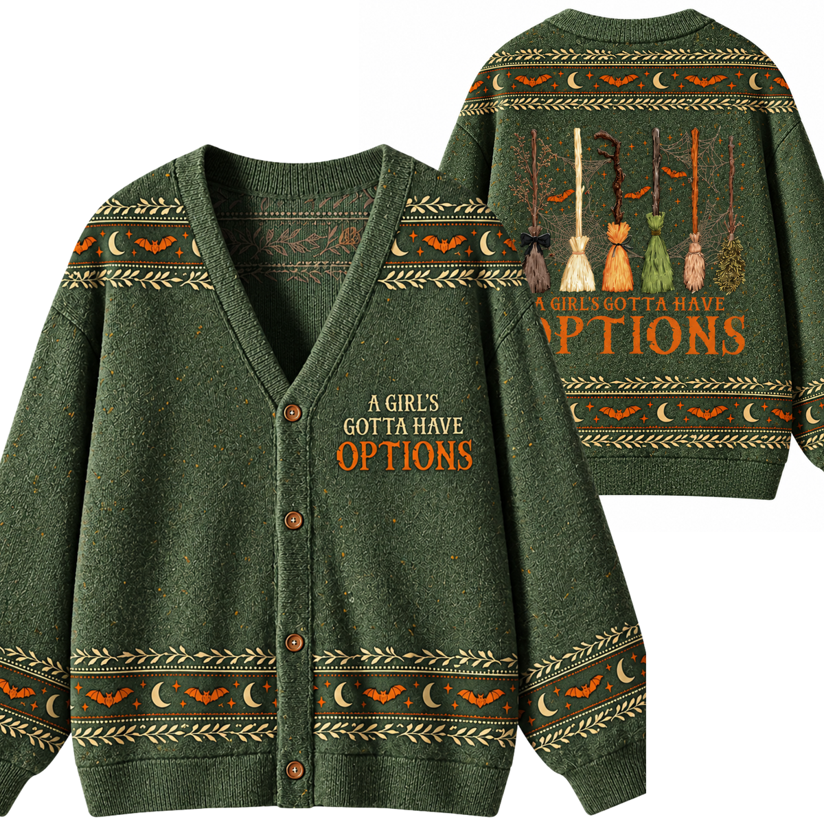 Chaotic Club A Girl s Gotta Have Options Witch Knit Cardigan