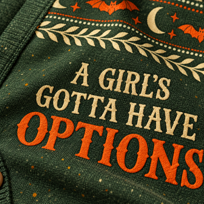 Chaotic Club A Girl s Gotta Have Options Witch Knit Cardigan