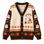 Chaotic Club All About Fall Prevention Ghost Personalized Cardigan