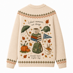 Chaotic Club Autumn Campus Life Gazebo Coffee Fair Isle Ugly Sweatshirt