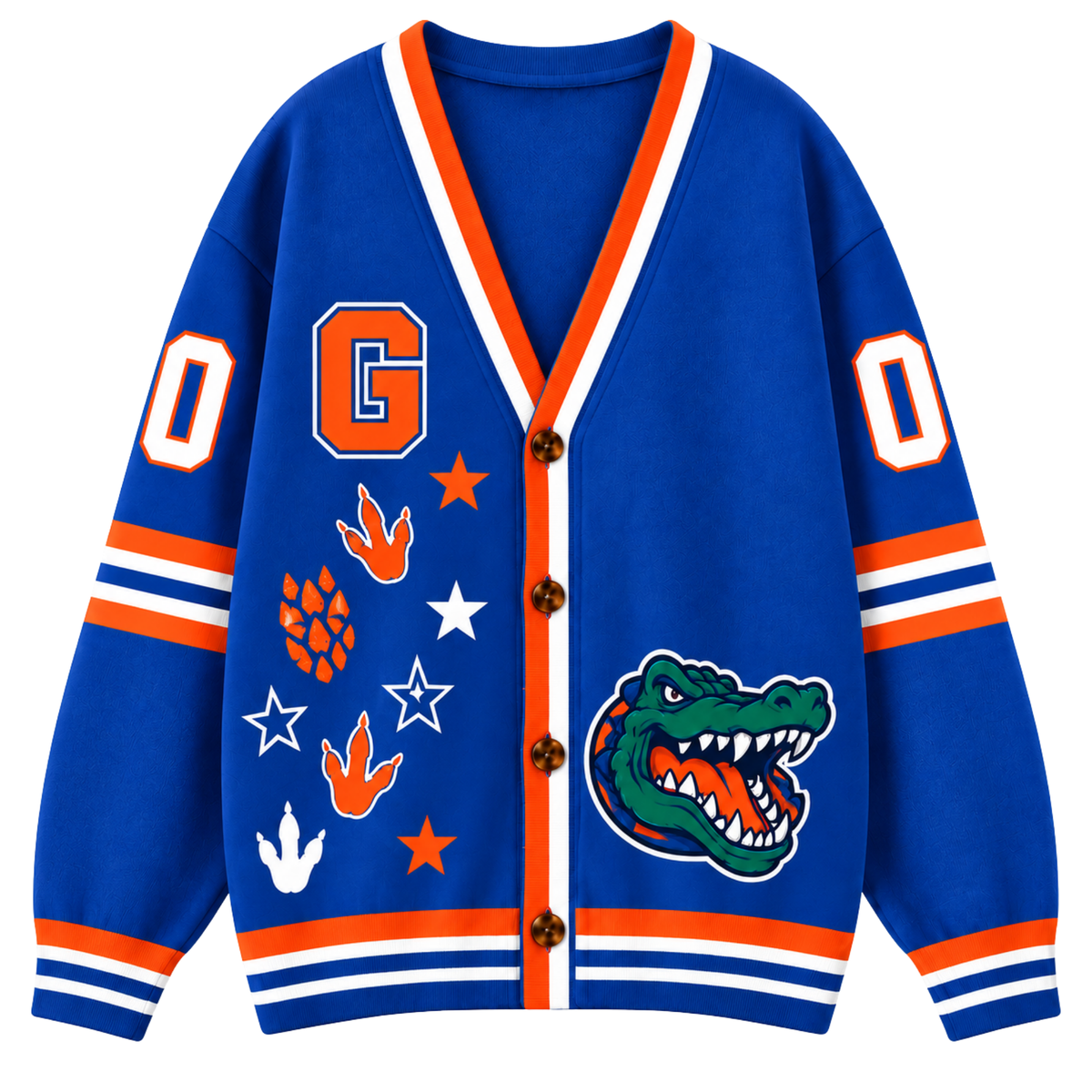 Chaotic Club Cheer Mom Bow Mascot Game Day Cardigan