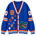 Chaotic Club Cheer Mom Bow Mascot Game Day Cardigan
