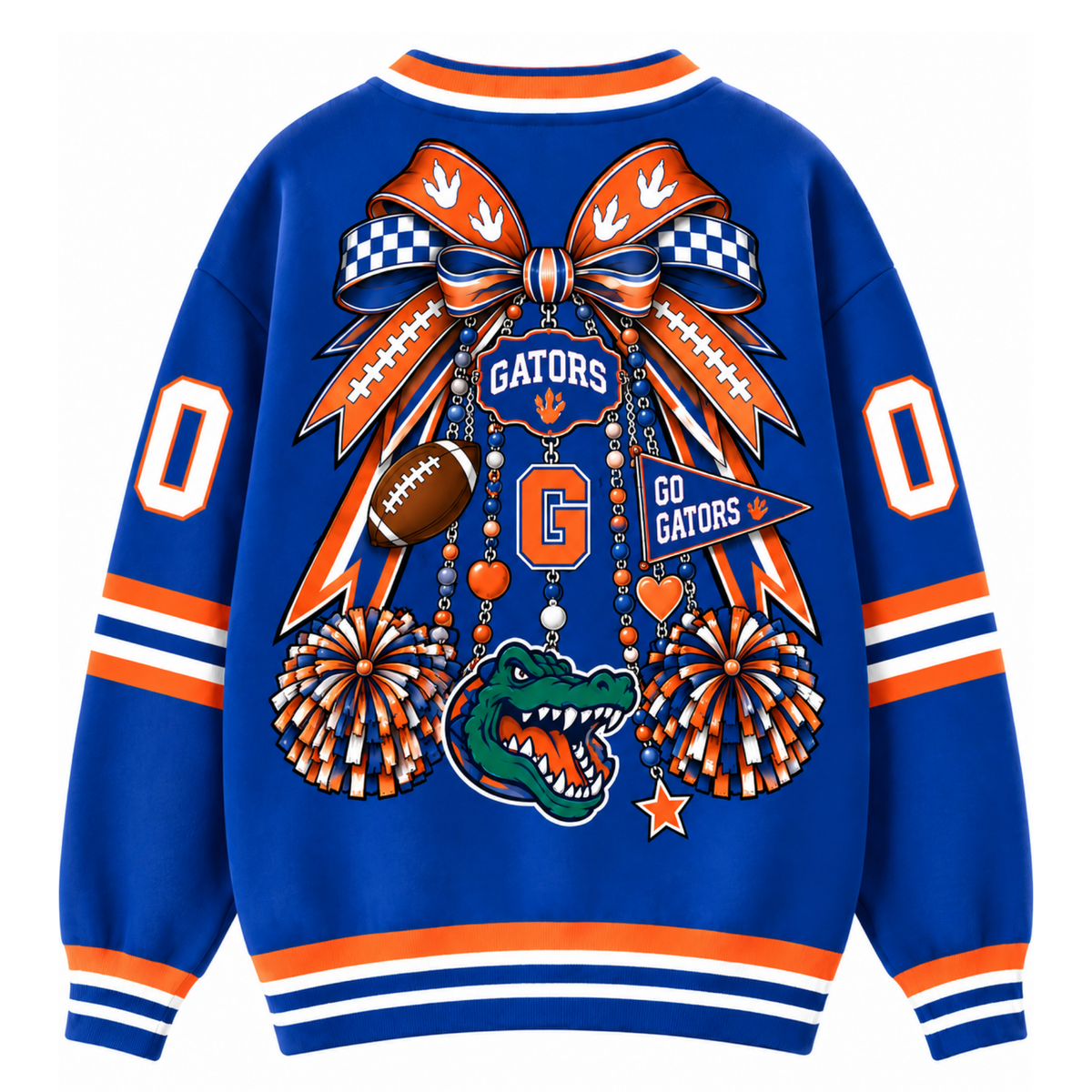 Chaotic Club Cheer Mom Bow Mascot Game Day Cardigan