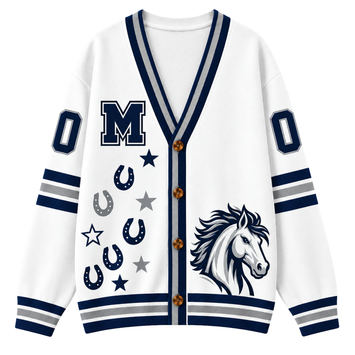 Chaotic Club Cheer Mom Bow Mascot Game Day Cardigan