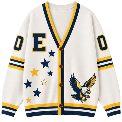 Chaotic Club Cheer Mom Bow Mascot Game Day Cardigan