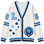 Chaotic Club Cheer Mom Bow Mascot Game Day Cardigan