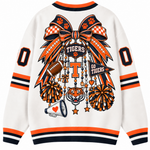 Chaotic Club Cheer Mom Bow Mascot Game Day Cardigan