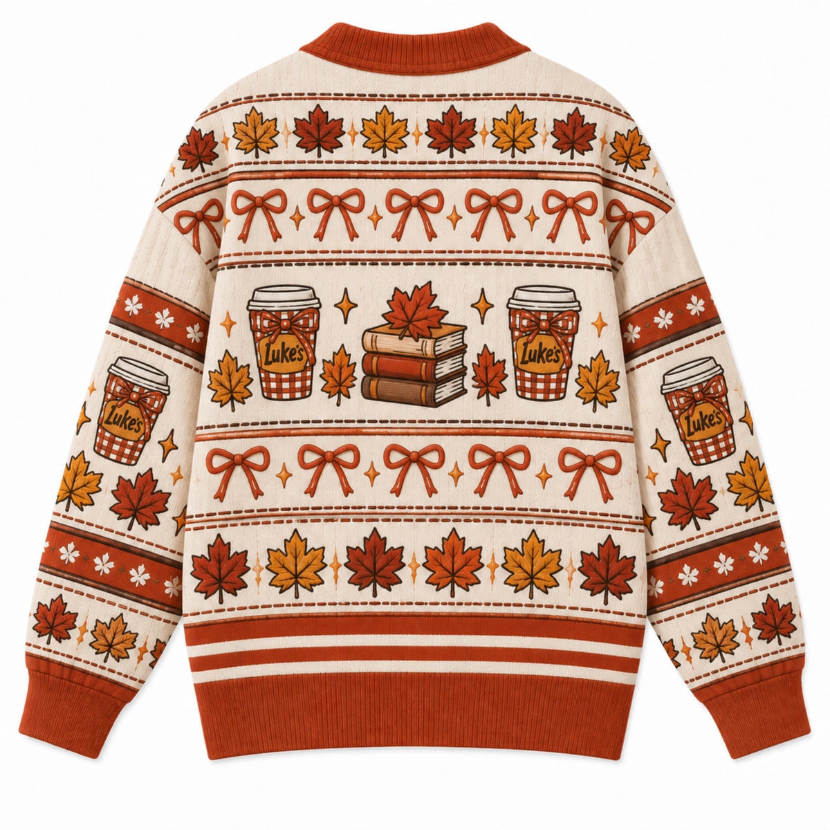 Chaotic Club Coffee Books Fall Vibes Knit Cardigan