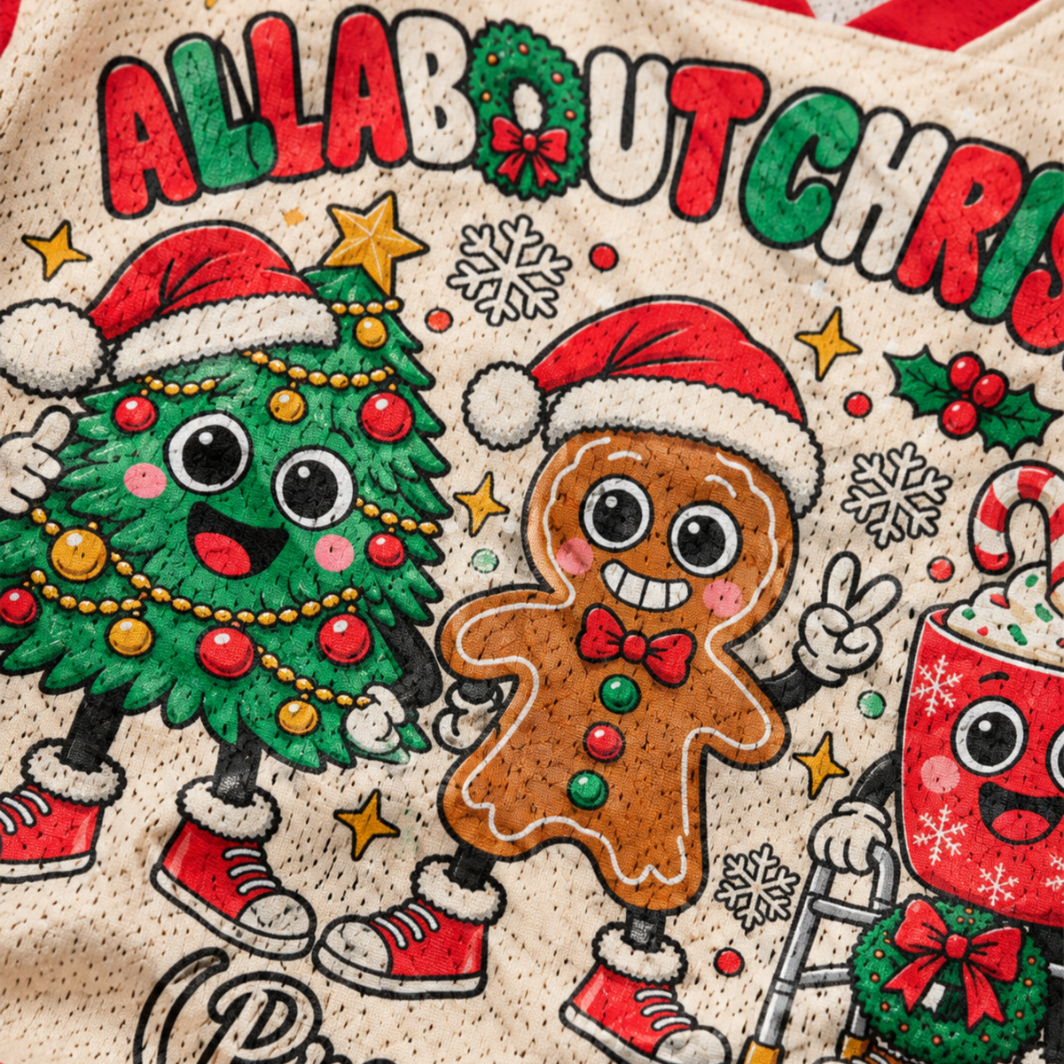 Chaotic Club Custom All About Christmas Prevention Mesh Jersey