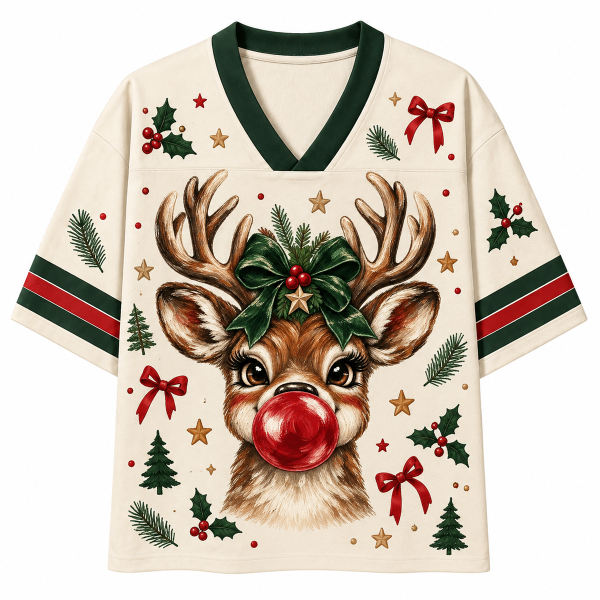 Chaotic Club Custom Bubblegum Reindeer Christmas Mesh Jersey