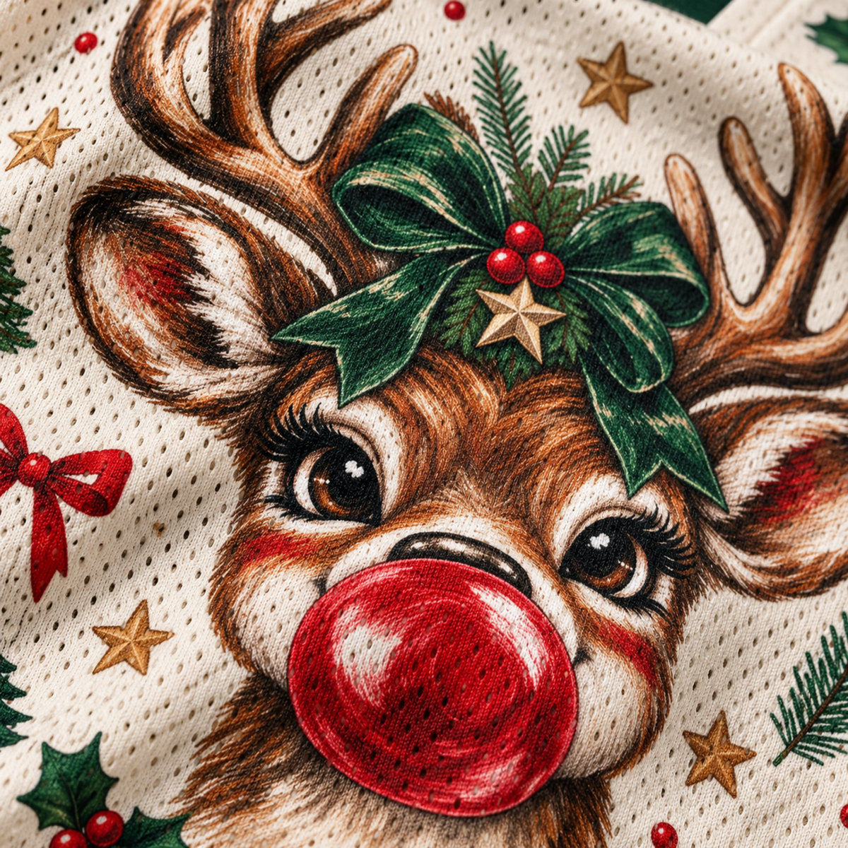 Chaotic Club Custom Bubblegum Reindeer Christmas Mesh Jersey