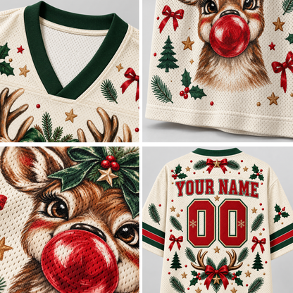 Chaotic Club Custom Bubblegum Reindeer Christmas Mesh Jersey