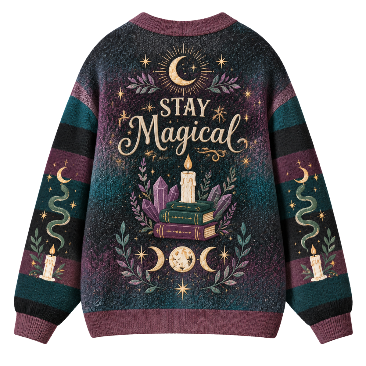 Chaotic Club Custom Celestial Witchcraft Knit Cardigan