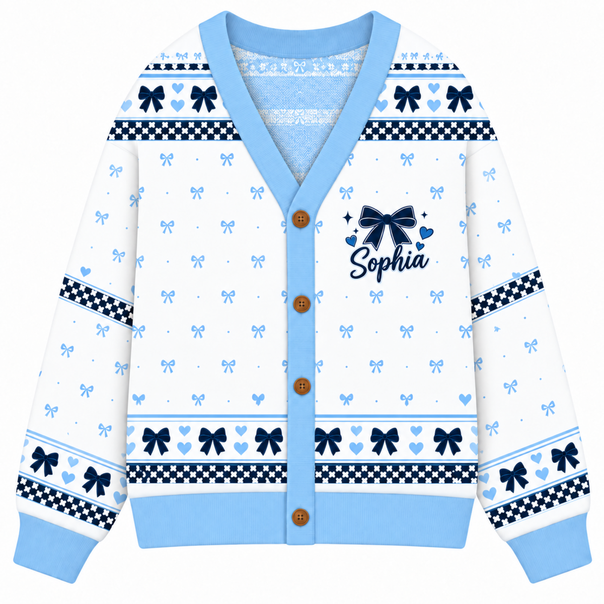 Chaotic Club Custom Cheer Bow Knit Cardigan