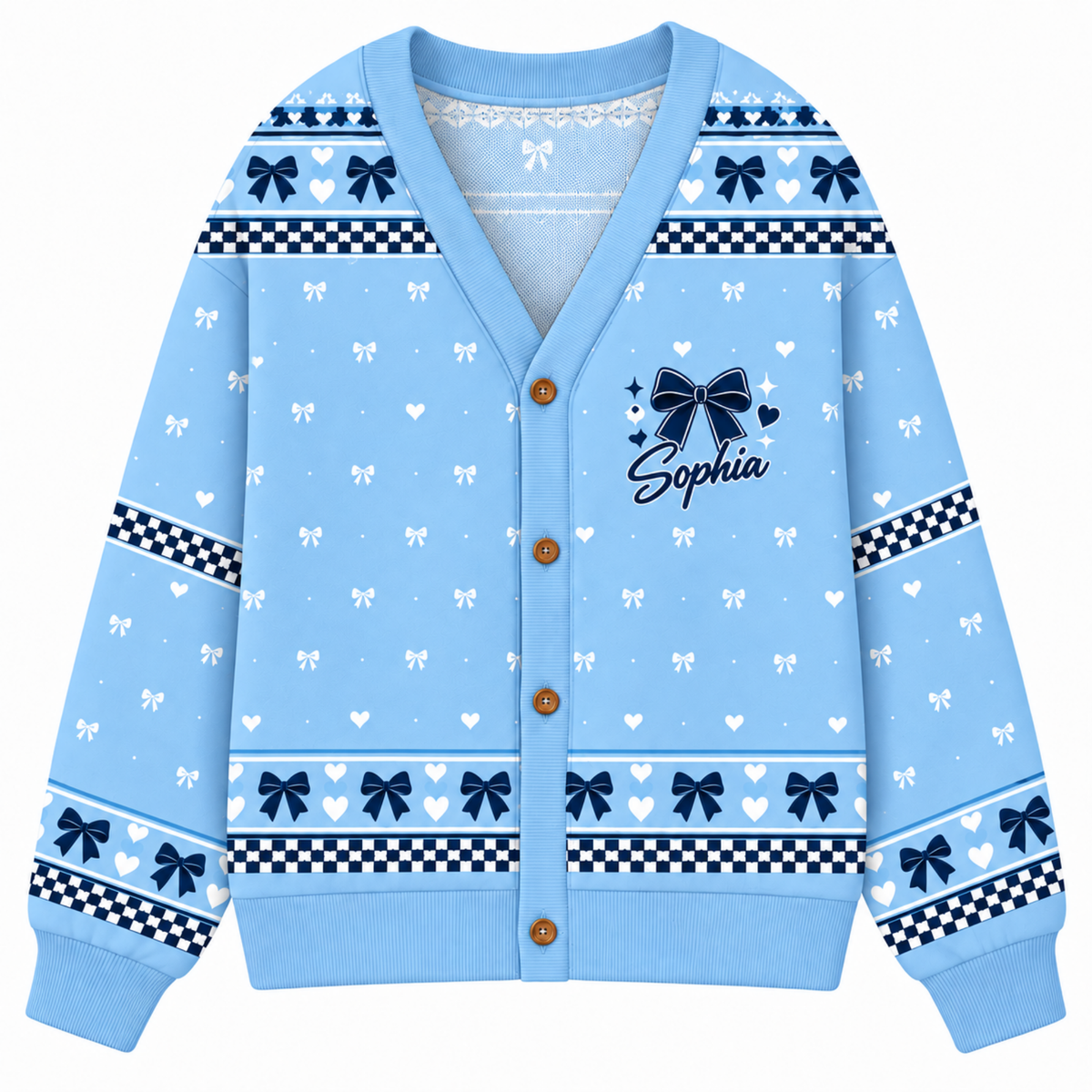 Chaotic Club Custom Cheer Bow Knit Cardigan