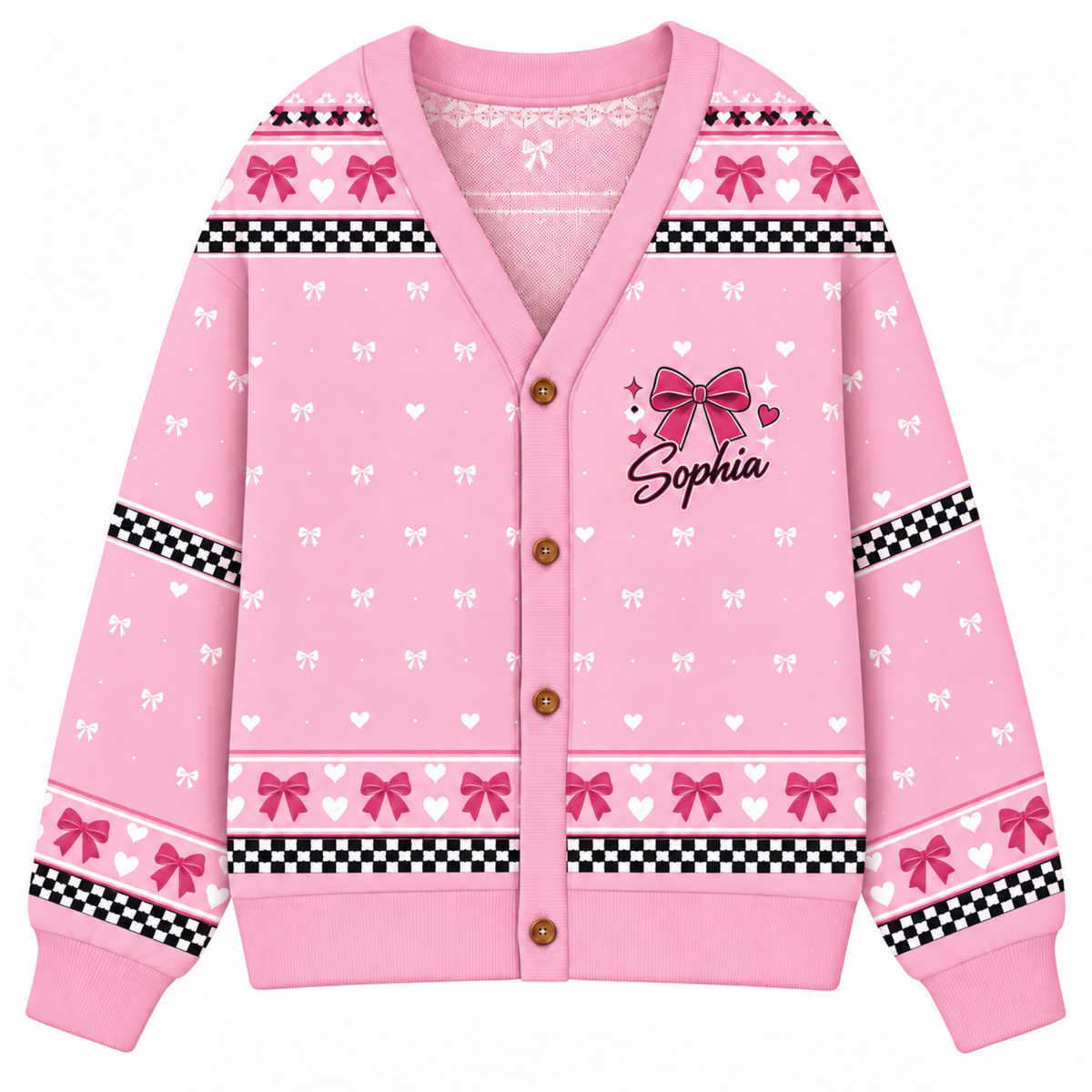 Chaotic Club Custom Cheer Bow Knit Cardigan