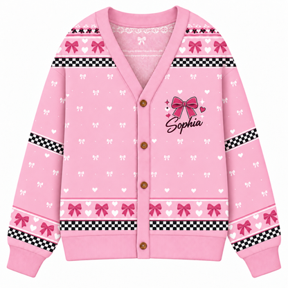 Chaotic Club Custom Cheer Bow Knit Cardigan