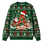 Chaotic Club Custom Christmas Monogram Letter Ugly Sweatshirt