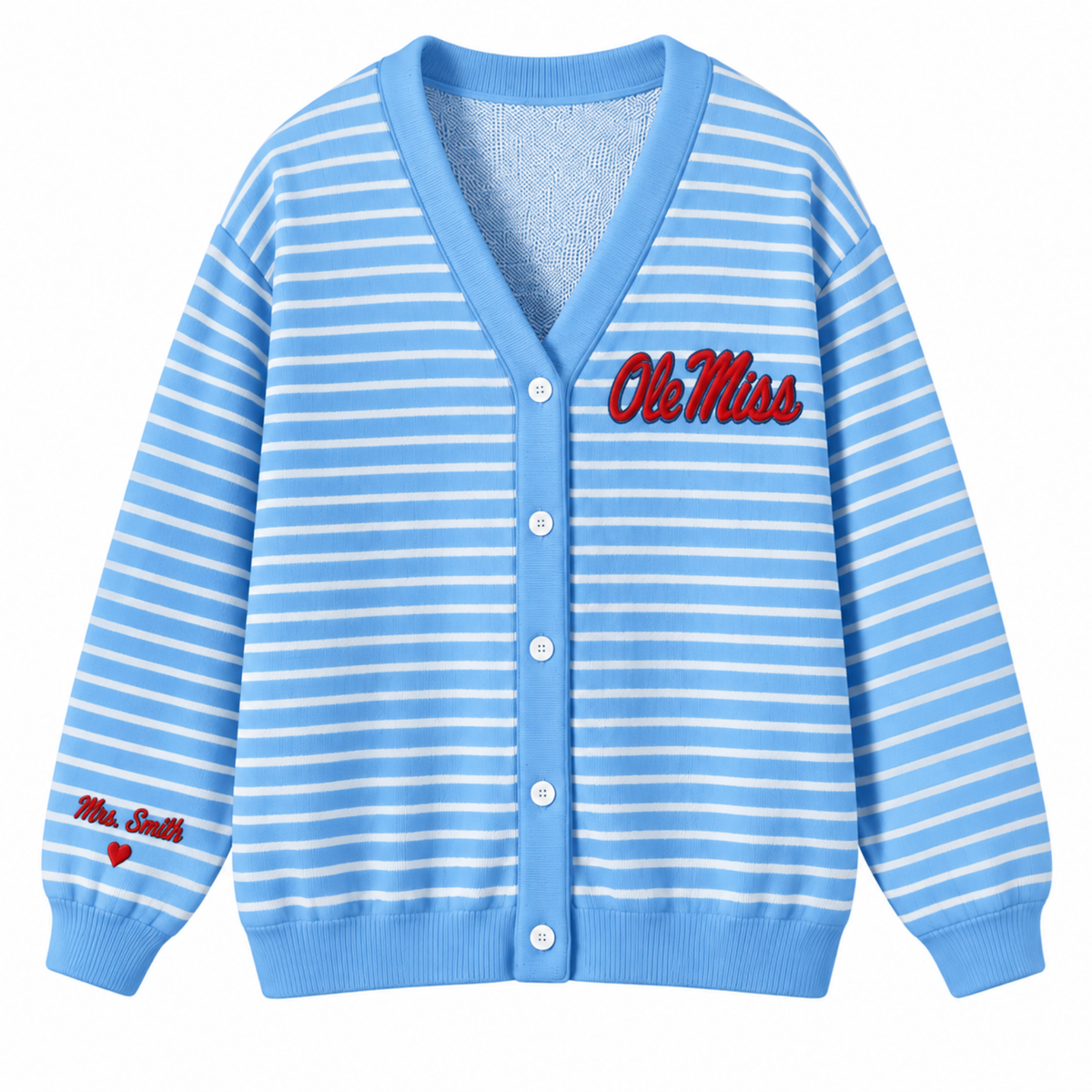 Chaotic Club Custom Collegiate Striped Knit Cardigan