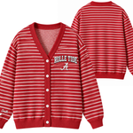 Chaotic Club Custom Collegiate Striped Knit Cardigan