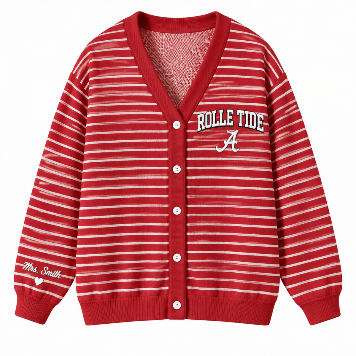 Chaotic Club Custom Collegiate Striped Knit Cardigan