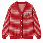 Chaotic Club Custom Collegiate Striped Knit Cardigan