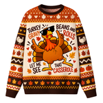 Chaotic Club Custom Dancing Turkey Thanksgiving Ugly Sweatshirt